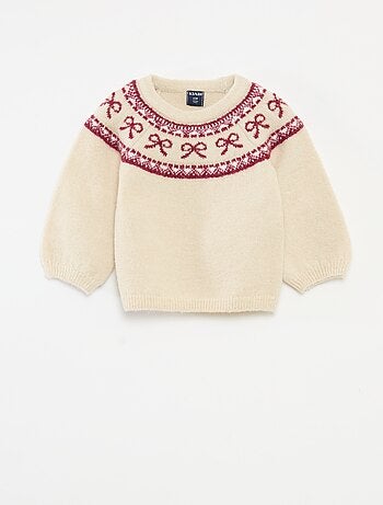 Ensemble tricot pull + legging jacquard