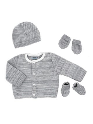 Ensemble tricoté - 100% coton bio - 1 à 3 mois