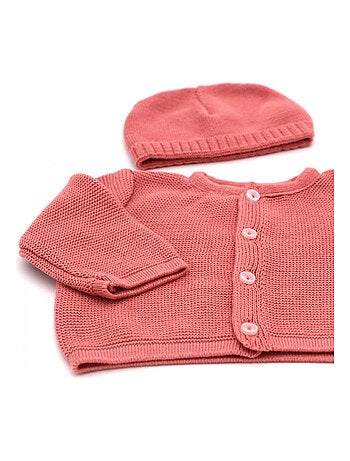 Ensemble tricoté - 100% coton bio - 1 à 3 mois
