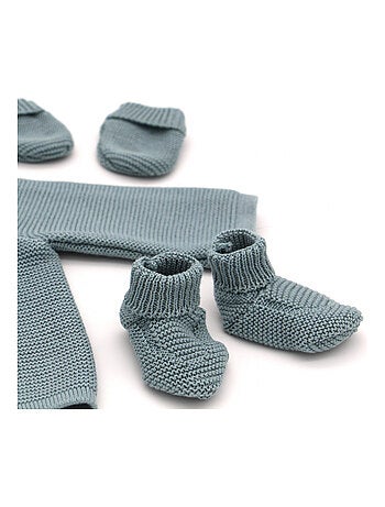 Ensemble tricoté - 100% coton bio - 1 à 3 mois