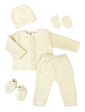 Ensemble tricoté complet - 100% coton bio