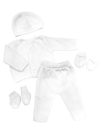 Ensemble tricoté complet - 100% coton bio