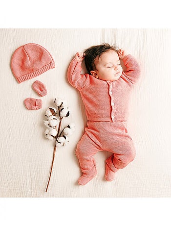 Ensemble tricoté complet - 100% coton bio