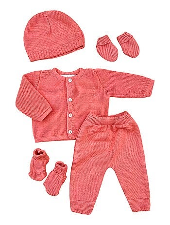 Ensemble tricoté complet - 100% coton bio