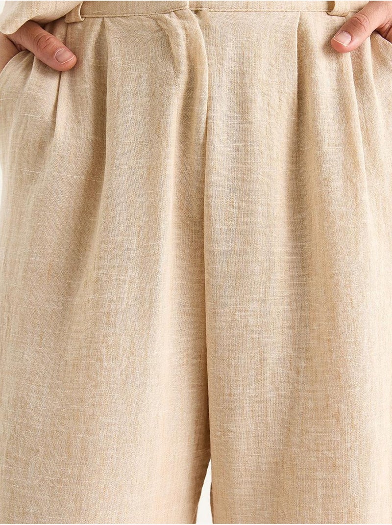 Ensemble trois pièces avec pantalon taille haute, gilet et doublure lucci Beige naturel - Kiabi