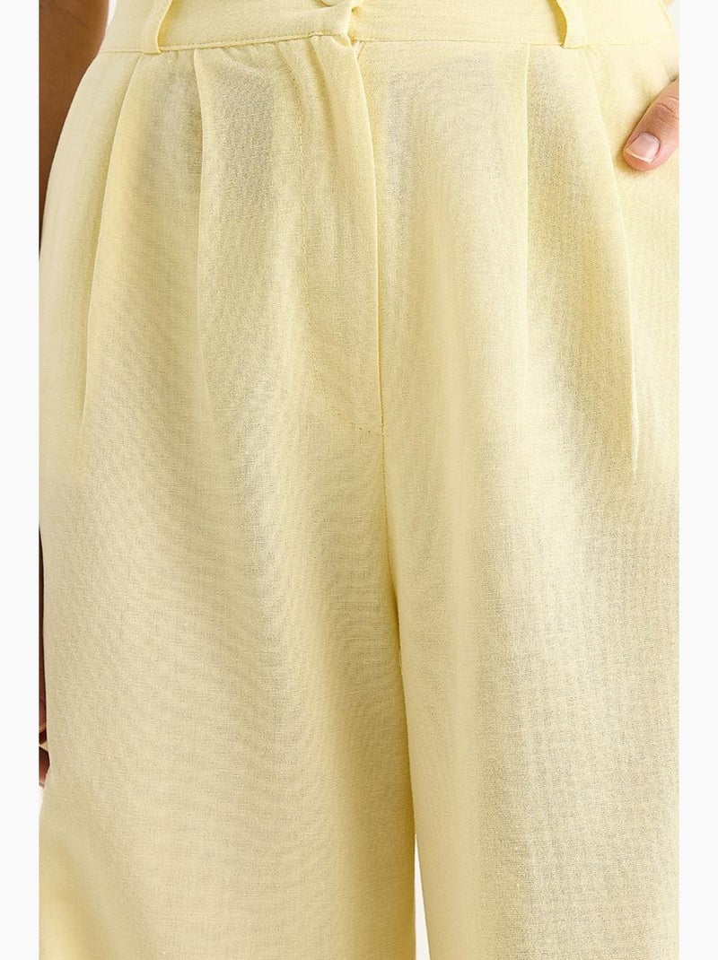 Ensemble trois pièces avec pantalon taille haute, gilet et doublure lucci Jaune citron - Kiabi
