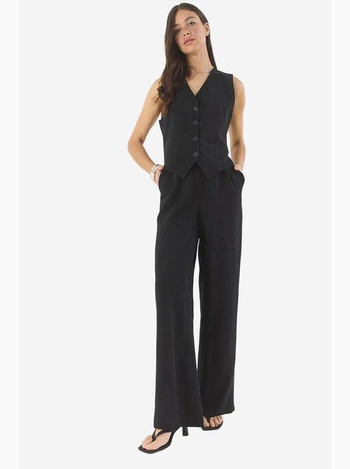 Ensemble trois pièces avec pantalon taille haute, gilet et doublure lucci - Kiabi Ensemble trois pièces avec pantalon taille haute, gilet et doublure lucci - Kiabi