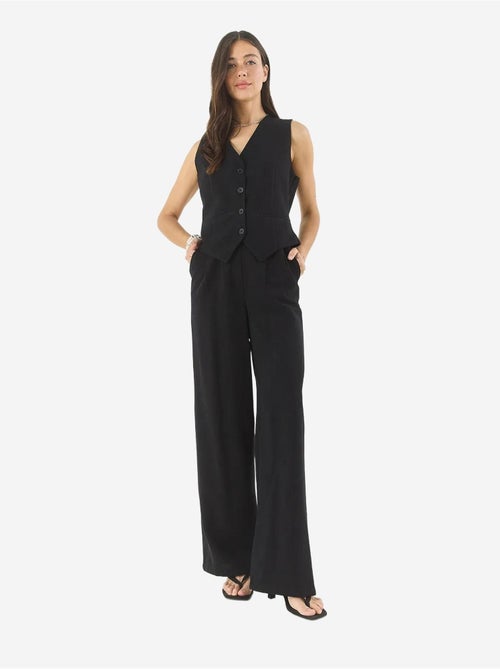 Ensemble trois pièces avec pantalon taille haute, gilet et doublure lucci - Kiabi Ensemble trois pièces avec pantalon taille haute, gilet et doublure lucci - Kiabi