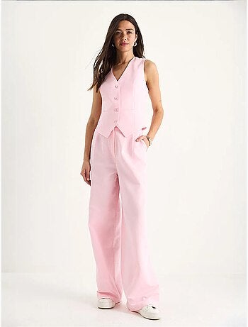 Ensemble trois pièces avec pantalon taille haute, gilet et doublure lucci