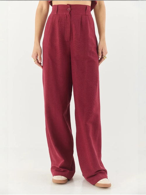 Ensemble trois pièces avec pantalon taille haute, gilet et doublure lucci - Kiabi Ensemble trois pièces avec pantalon taille haute, gilet et doublure lucci - Kiabi