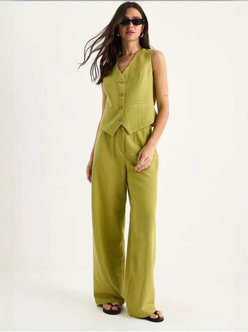 Ensemble trois pièces avec pantalon taille haute, gilet et doublure lucci - Kiabi