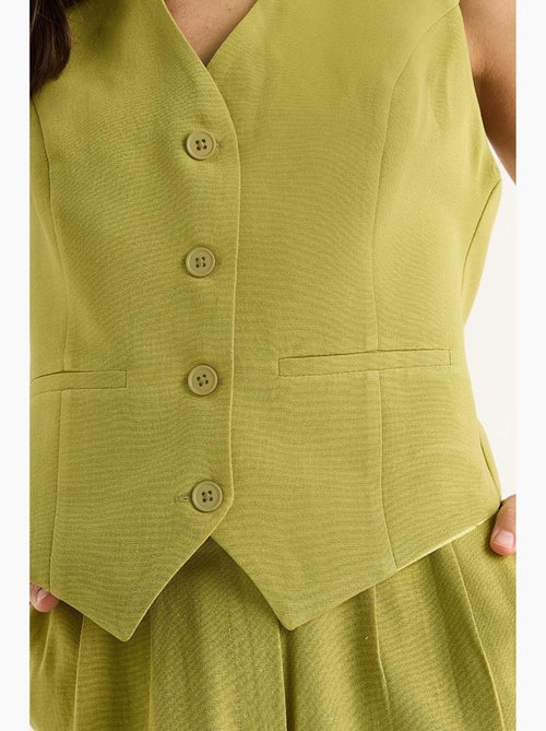 Ensemble trois pièces avec pantalon taille haute, gilet et doublure lucci - Kiabi