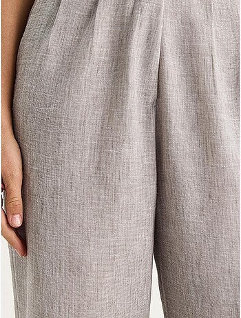 Ensemble trois pièces bianco avec pantalon taille haute, gilet et doublure lucci