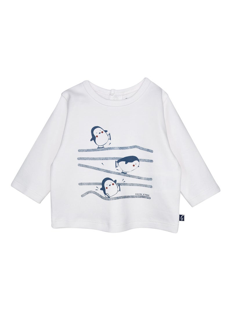 Ensemble tshirt manches longues pantalon bavoir Paco Beige - Kiabi