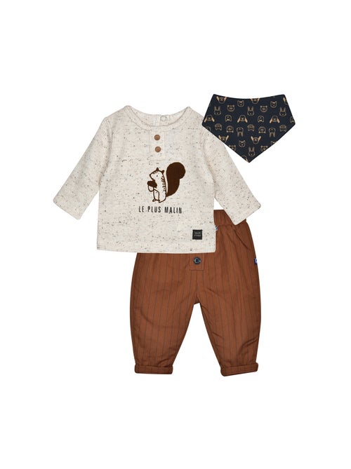 Ensemble tshirt pantalon et bavoir Pancho - Kiabi