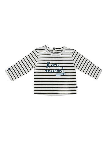 ENSEMBLE TSHIRT PANTALON MILHANE MAILLE SUCRE D'ORGE