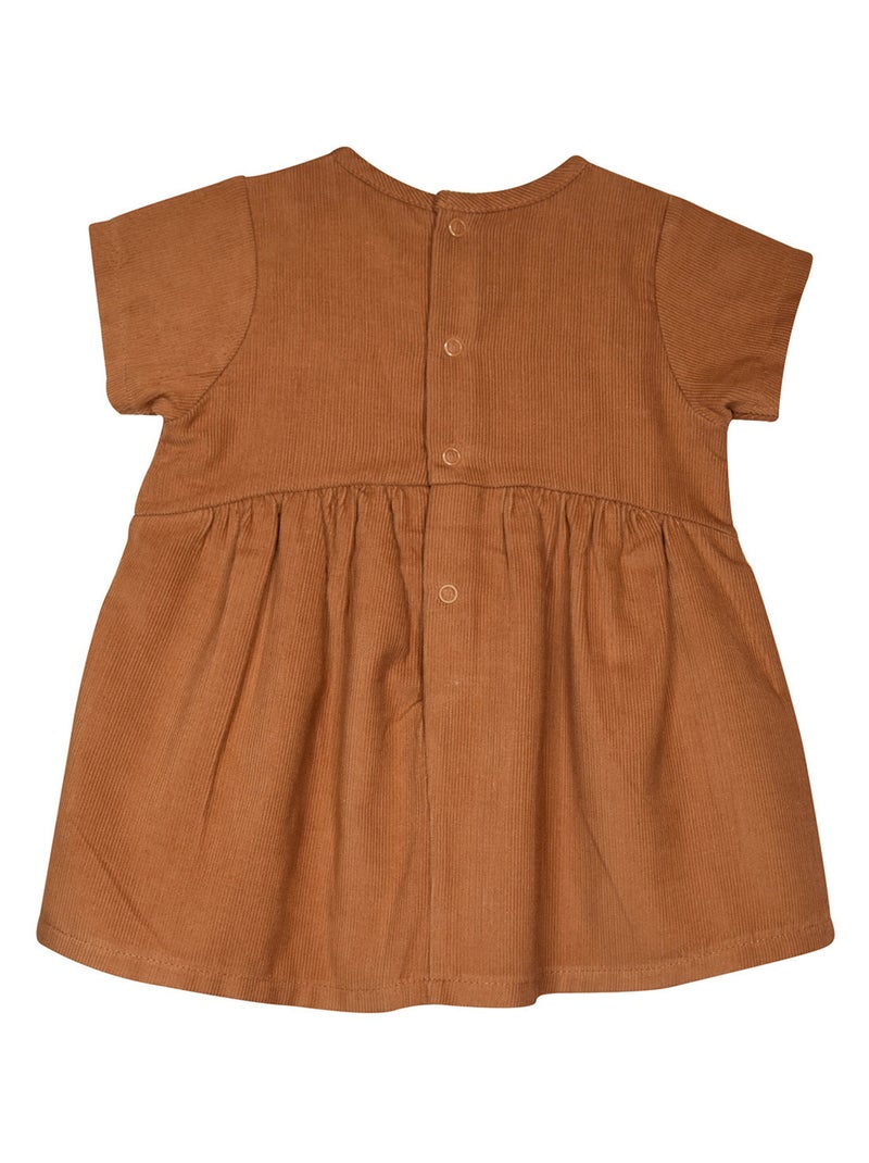 ENSEMBLE TSHIRT ROBE MARIANE VELOURS COTELE Marron - Kiabi