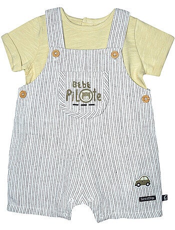 Ensemble tshirt salopette courte Romario