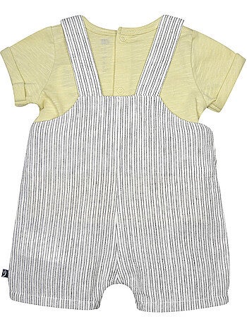 Ensemble tshirt salopette courte Romario