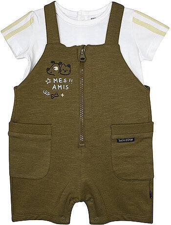 Ensemble tshirt salopette courte Rosin