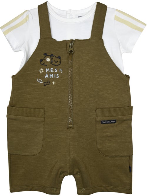 Ensemble tshirt salopette courte Rosin - Kiabi