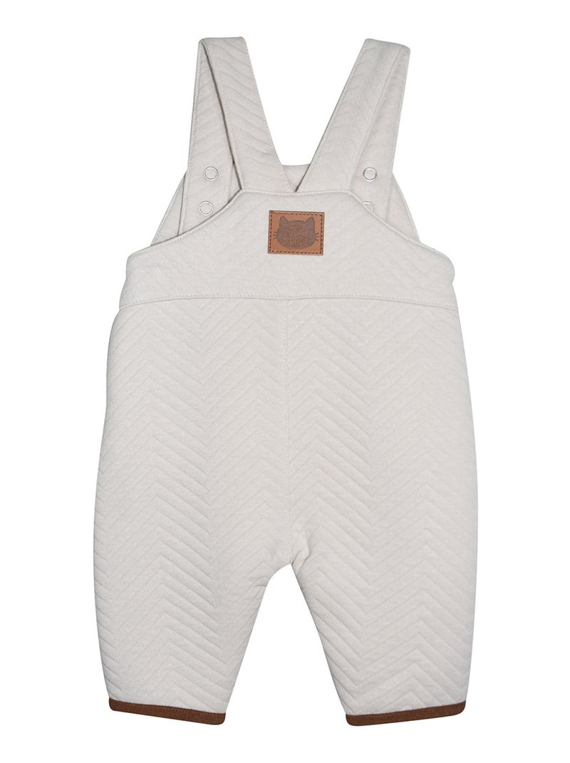 Ensemble tshirt salopette en maille Pacome Beige - Kiabi