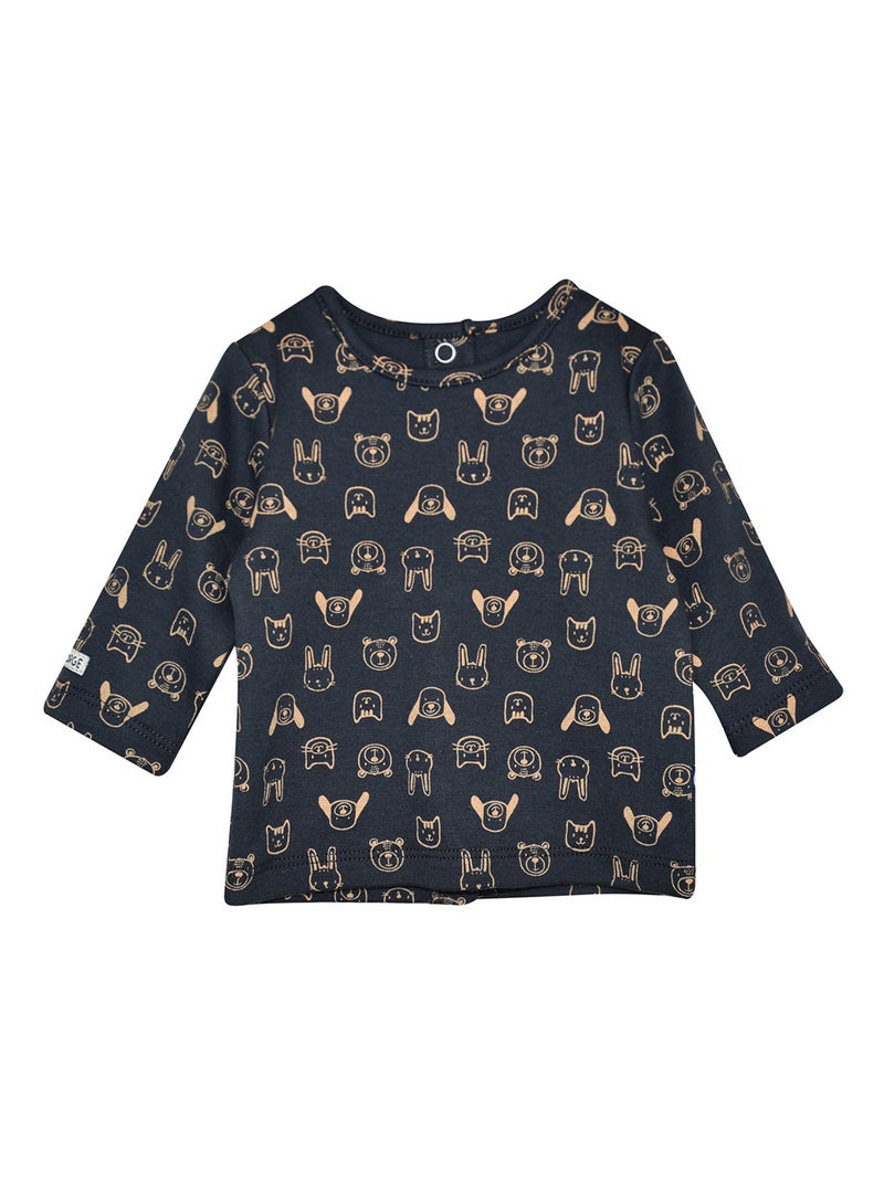 Ensemble tshirt salopette en maille Pacome Beige - Kiabi
