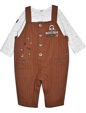 Ensemble tshirt salopette en tisse teint Philbert