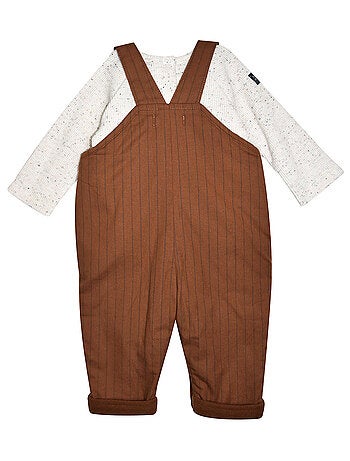 Ensemble tshirt salopette en tisse teint Philbert