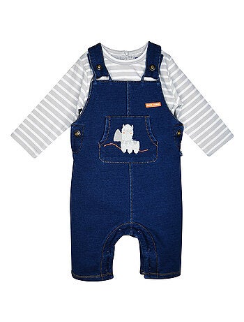 Ensemble tshirt salopette peterson maille long