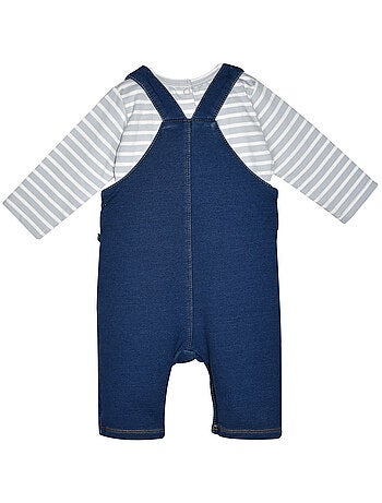 Ensemble tshirt salopette peterson maille long