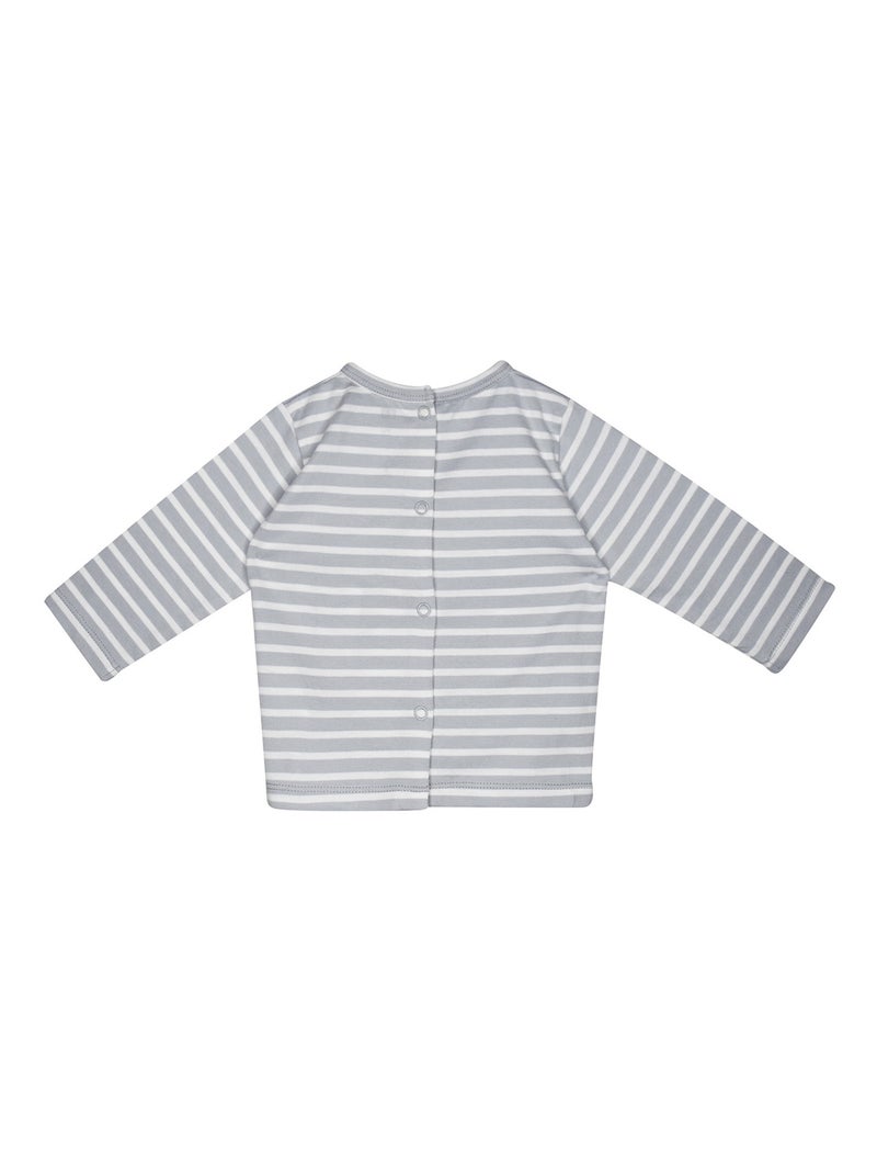Ensemble tshirt salopette peterson maille long Bleu - Kiabi