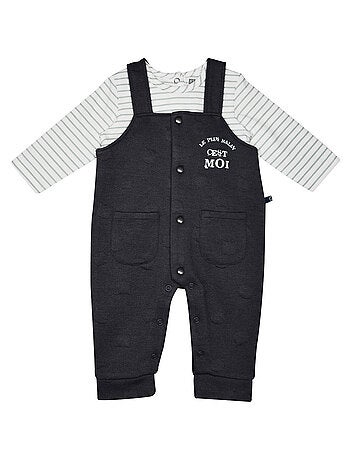 Ensemble tshirt salopette pierluigi maille long