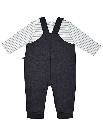 Ensemble tshirt salopette pierluigi maille long