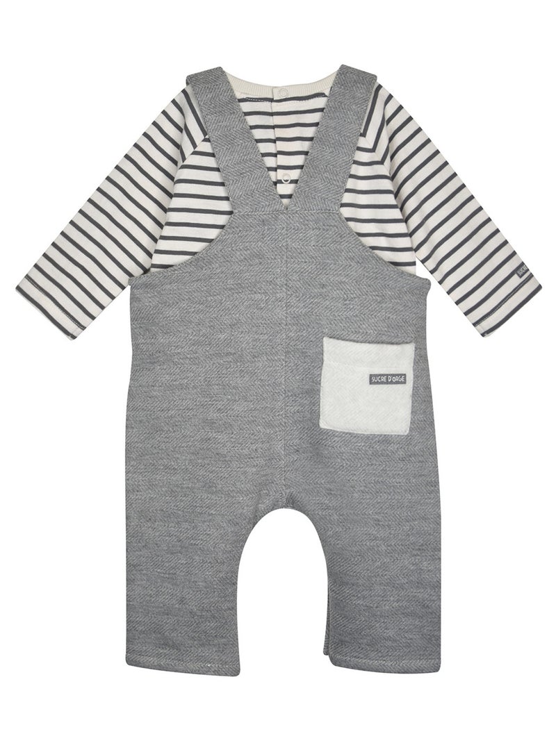 Ensemble Tshirt salopette Pravin Gris - Kiabi