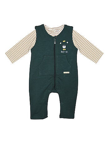 Ensemble tshirt salopette prudencio maille ouverture integrale