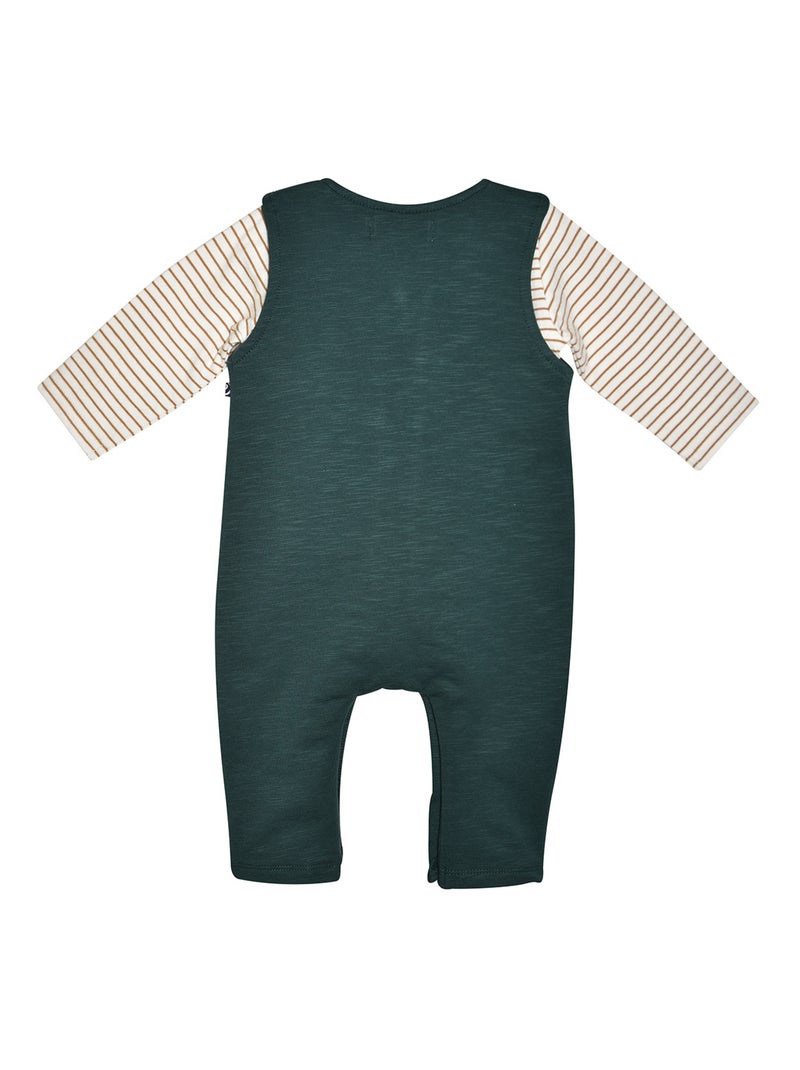 Ensemble tshirt salopette prudencio maille ouverture integrale Vert - Kiabi