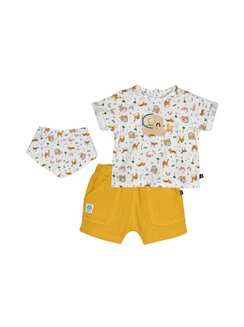 Ensemble Tshirt Short et bavoir Leni - Kiabi
