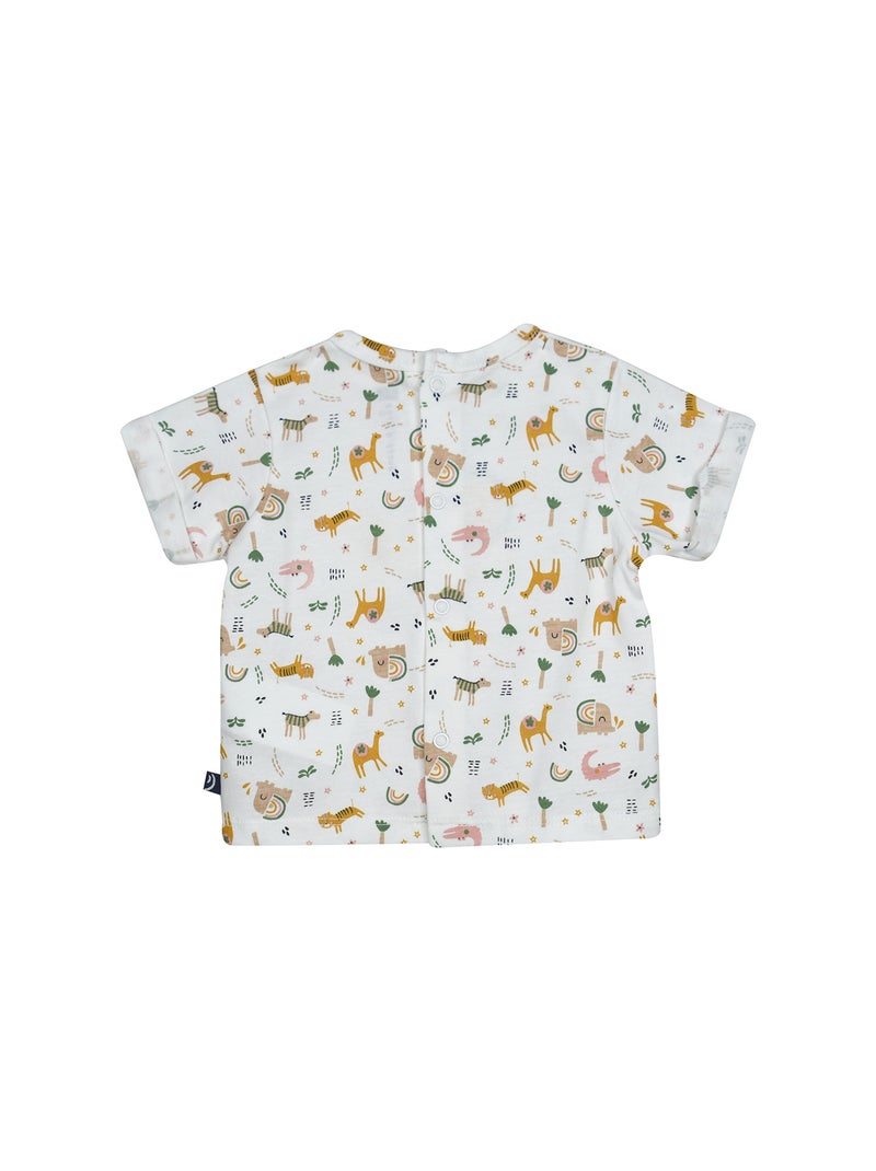 Ensemble Tshirt Short et bavoir Leni Blanc - Kiabi