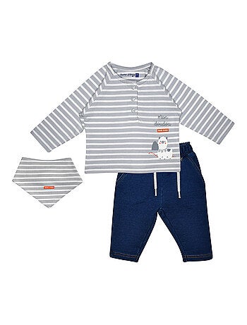 Ensemble tshrt pantalon bavoir pierry maille