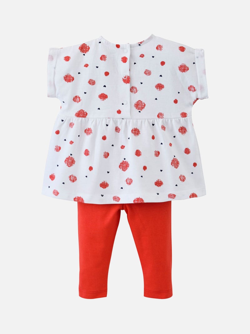 ENSEMBLE TUNIQUE ET LEGGING ADELISE SUCRE D'ORGE Rose - Kiabi