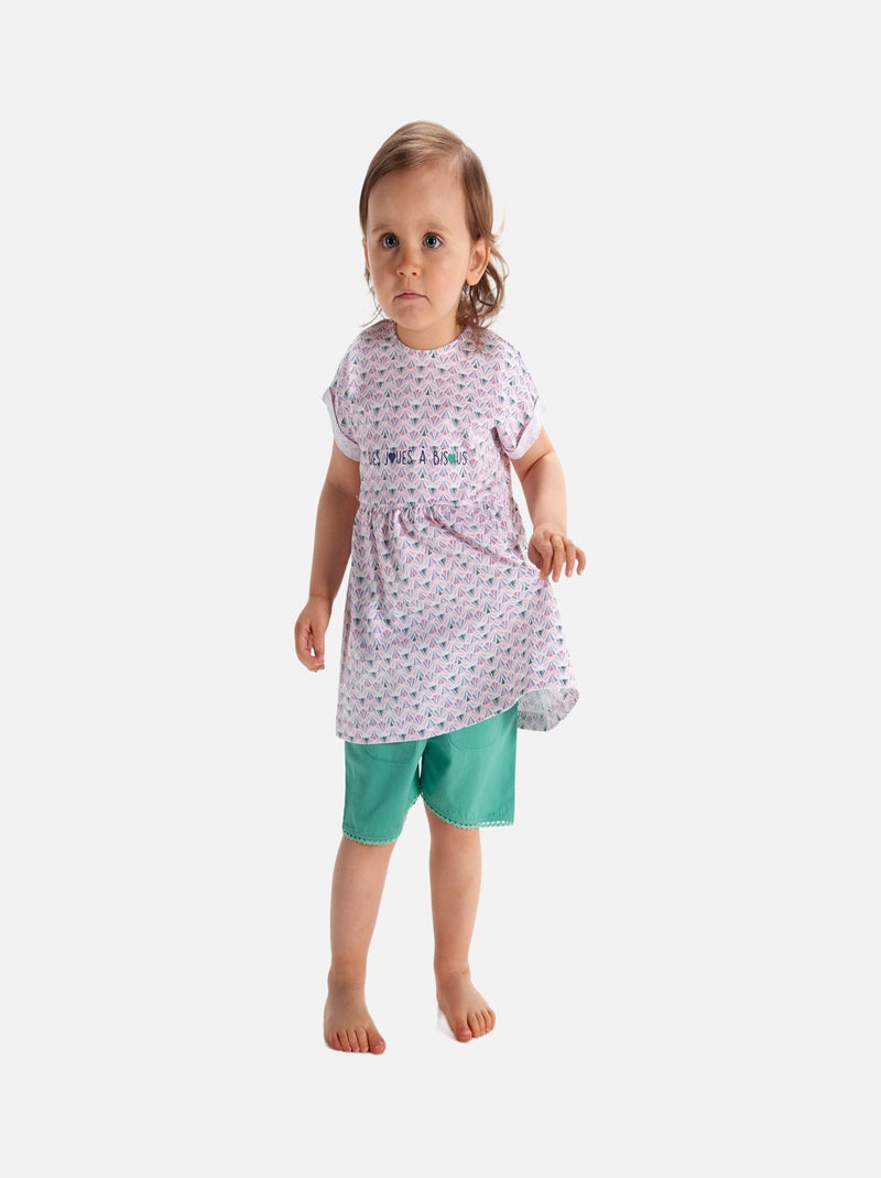 ENSEMBLE TUNIQUE ET SHORT EMMYLOU Vert - Kiabi