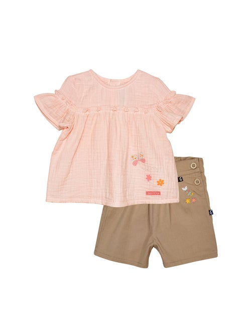 Ensemble Tunique et short Rosa Sucre d'orge - Kiabi