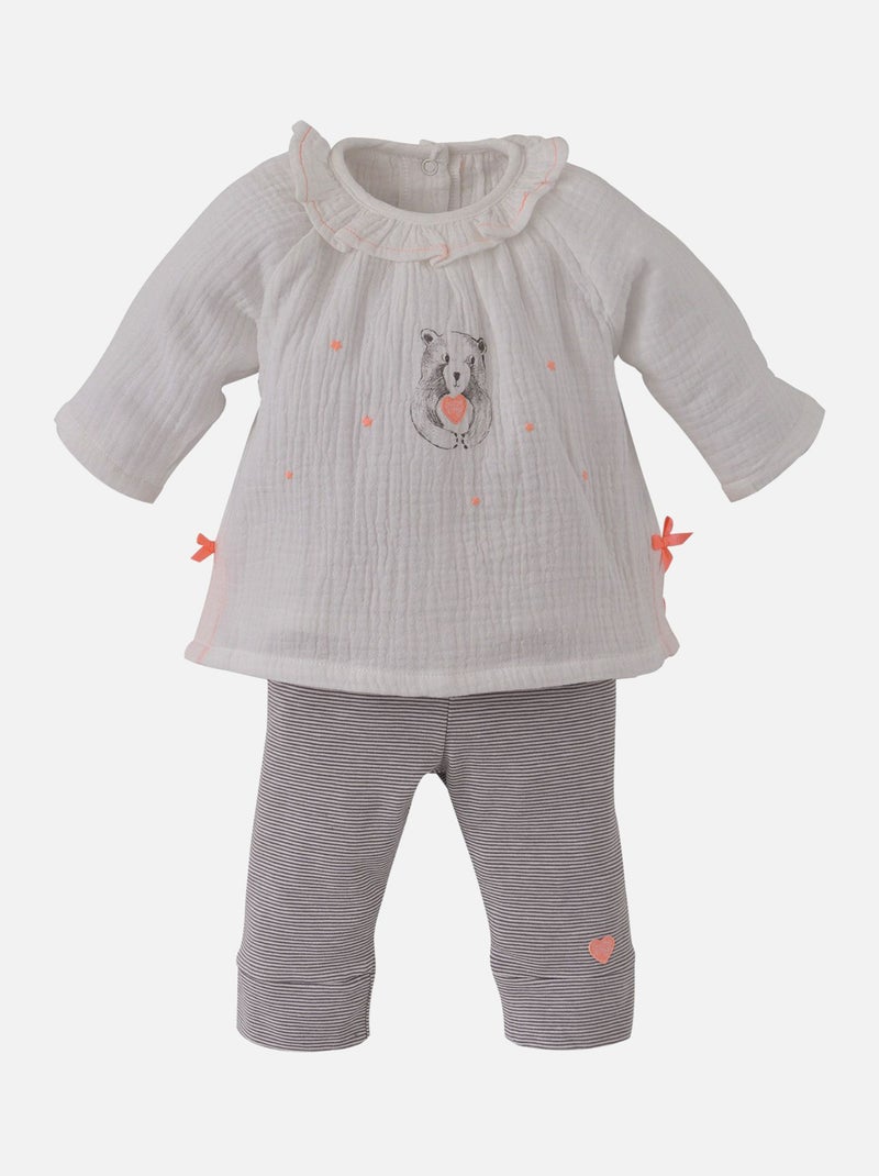 ENSEMBLE TUNIQUE + LEGGING BÉBÉ Beige - Kiabi