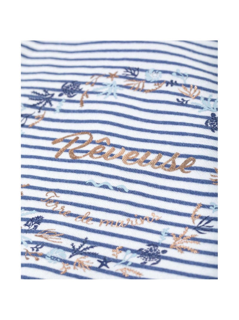 Ensemble tunique + leggings - Terre de Marins Blanc Bleu - Kiabi