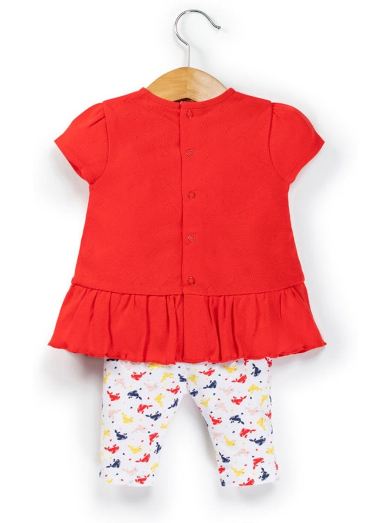 Ensemble tunique + leggings - Terre de Marins Rouge - Kiabi