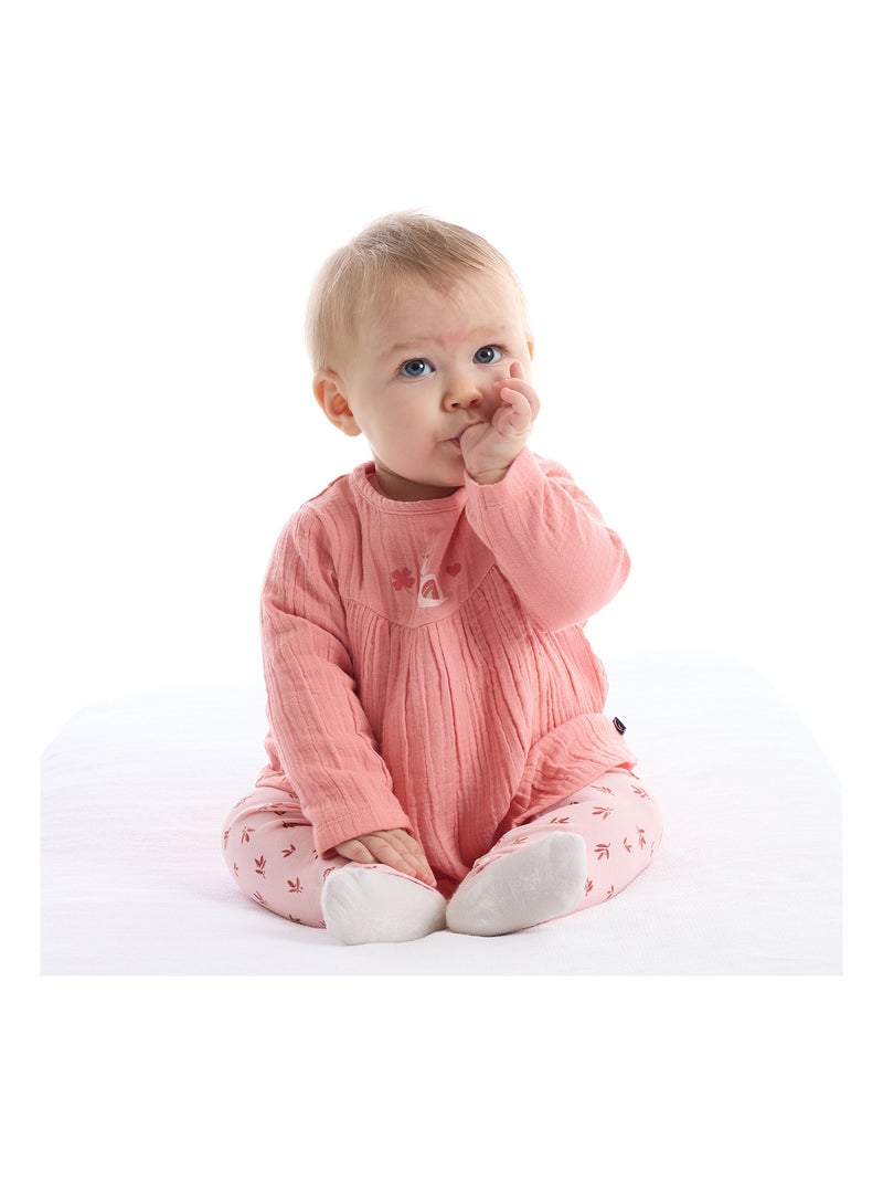 Ensemble tunique manches longues legging Pascalie Rose - Kiabi