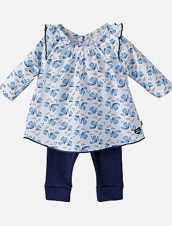 ENSEMBLE TUNIQUE PANTALON MENTHE A L'EAU