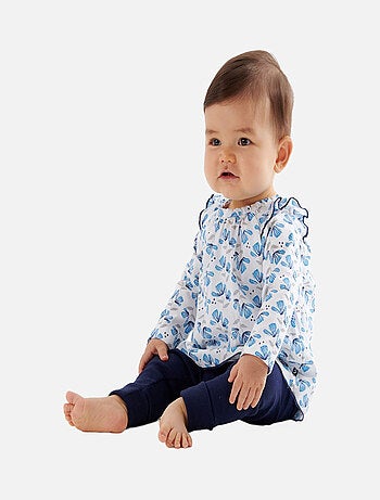 ENSEMBLE TUNIQUE PANTALON MENTHE A L'EAU