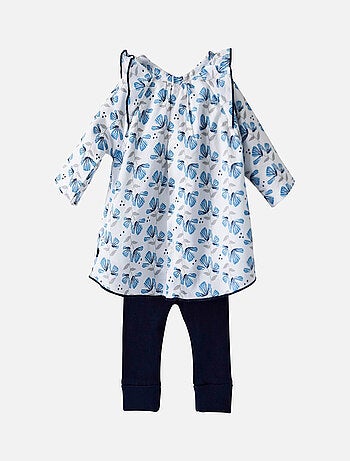 ENSEMBLE TUNIQUE PANTALON MENTHE A L'EAU